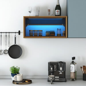 Large-Capacity Spice Rack Wall Mounted Storage Cabinet, Black Hanging Kitchen Pantry With Up-Flip Door, For Kitchen, Dining Room All Occasion