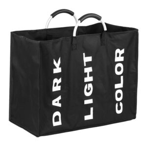 3-Section Collapsible Laundry Sorter Bag - Dark/Light/Color