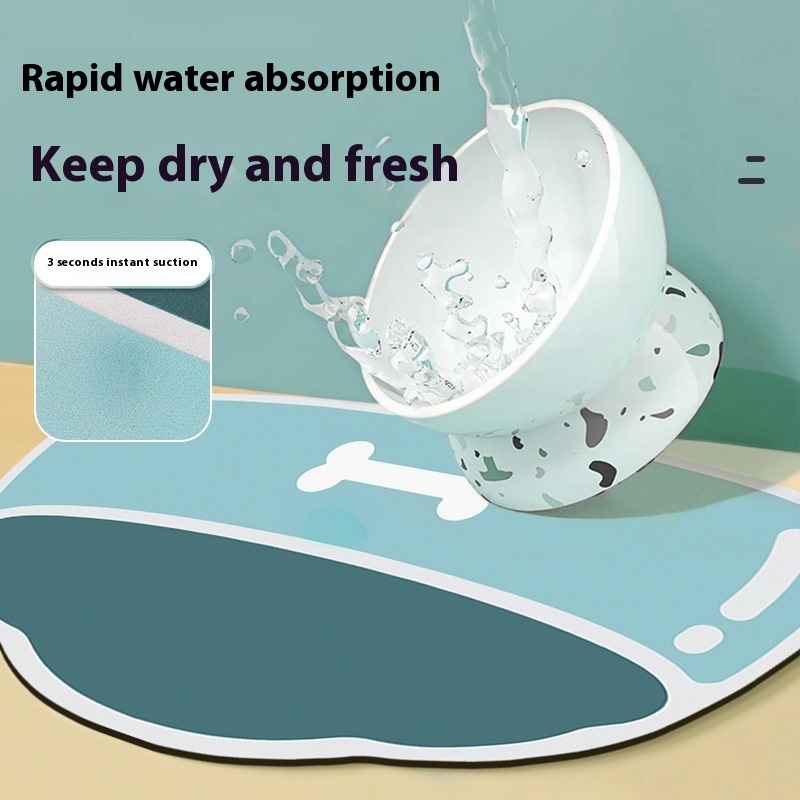 Pet Feeding Mat Silicone Non-slip Waterproof Feeding Splash-proof Mat - Image 6