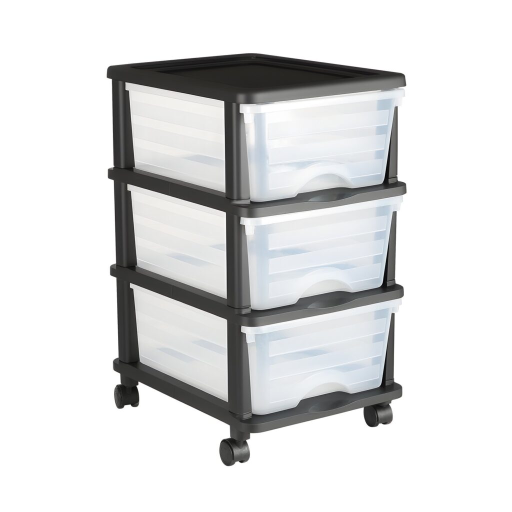 3-Drawer Rolling Storage Cart with Wheels - Closet & Craft Organizer