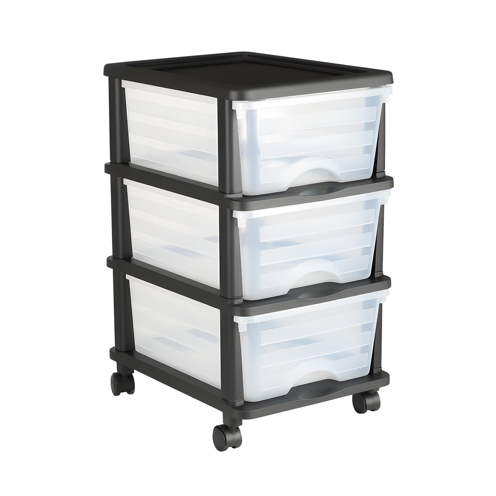 3-Drawer Rolling Storage Cart with Wheels - Closet & Craft Organizer