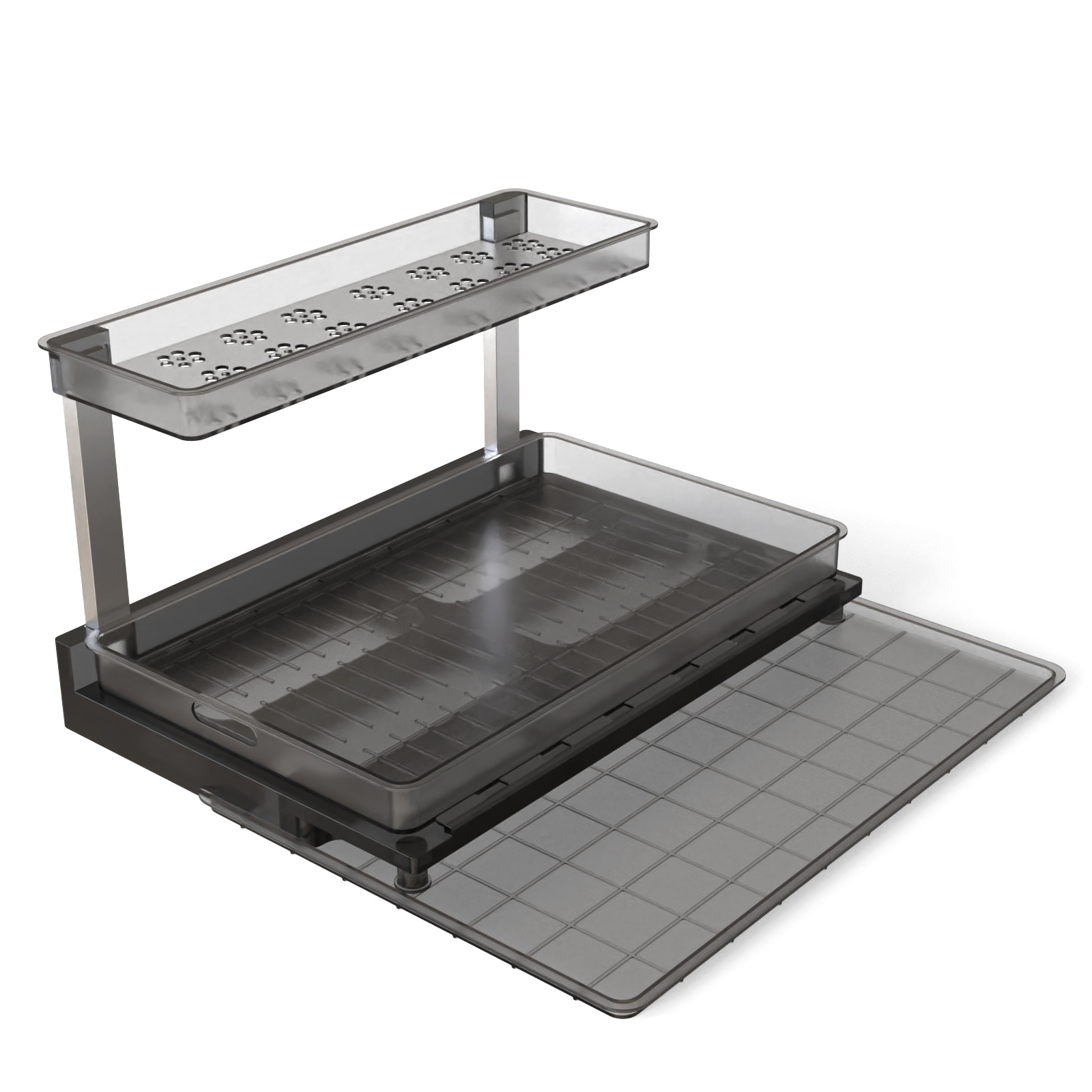 2-Tier Pull Out Under Sink Organizer - Sliding Cabinet Storage - Image 9